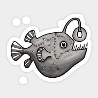 Angler Fish Swims Deep Sticker